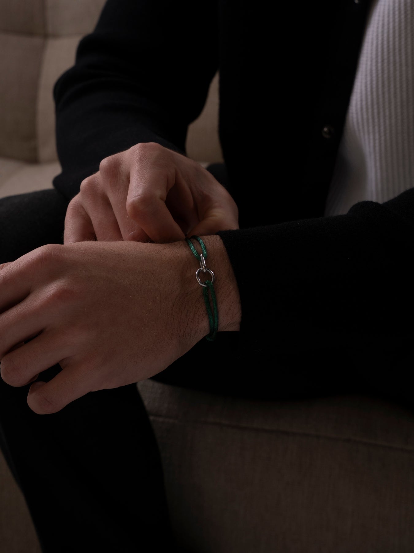 GREEN UNITY BRACELET | Silver