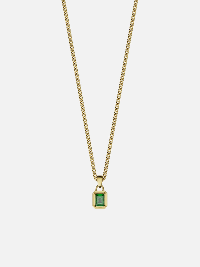 GREEN GEMSTONE NECKLACE | 18K Gold