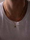 GREEN GEMSTONE NECKLACE | 18K Gold