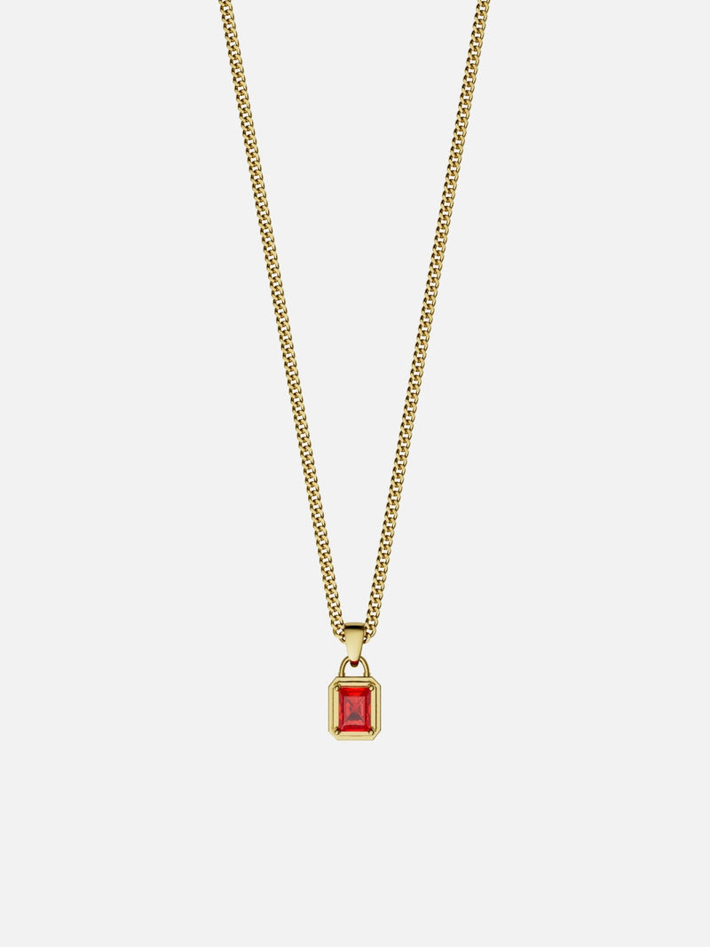 RED GEMSTONE CHAIN | 18K Gold