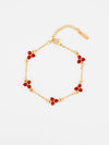 RED CLOVER BRACELET | 18K Gold