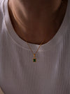 GREEN GEMSTONE NECKLACE | 18K Gold