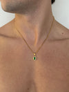 GREEN GEMSTONE NECKLACE | 18K Gold